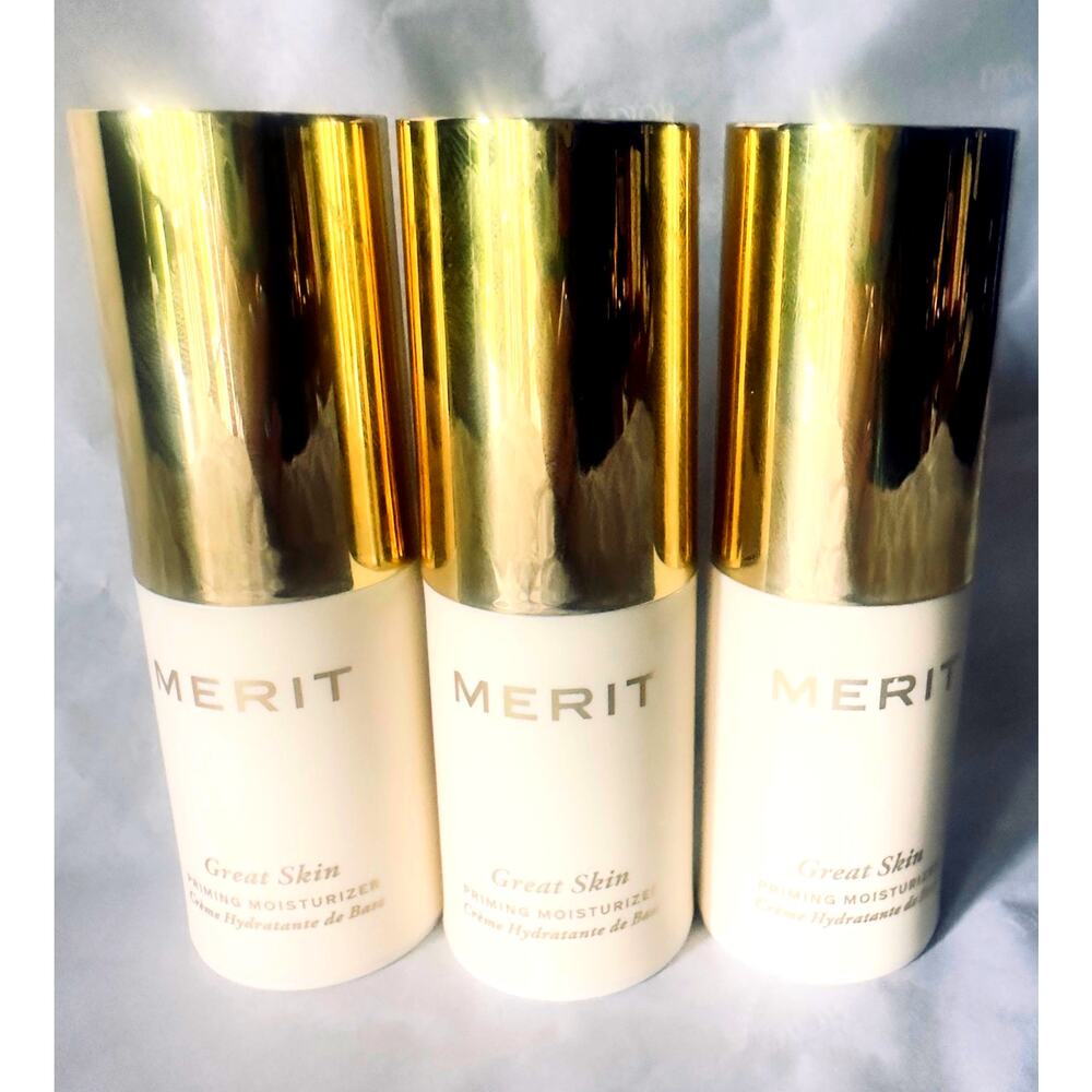 Merit Great Skin Priming Moisturizer ~ Set of 3 ~ New~  15ml each